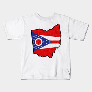 Ohio State Flag Dayton Cleveland Cincinnati Columbus Athens Toledo Akron Canton Kids T-Shirt